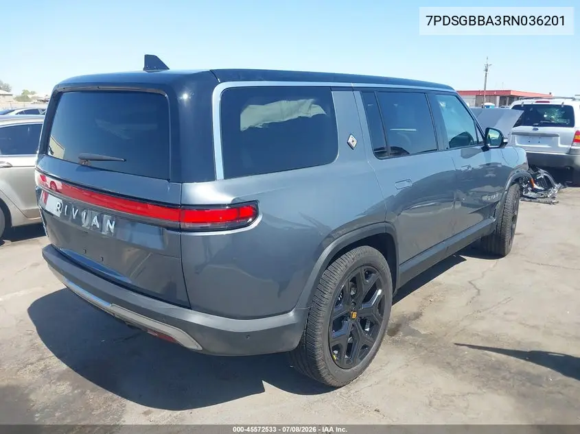 2024 Rivian R1S Adventure Dual Motor Large Pack/Adventure Dual Motor Perf Large Pack VIN: 7PDSGBBA3RN036201 Lot: 45572533