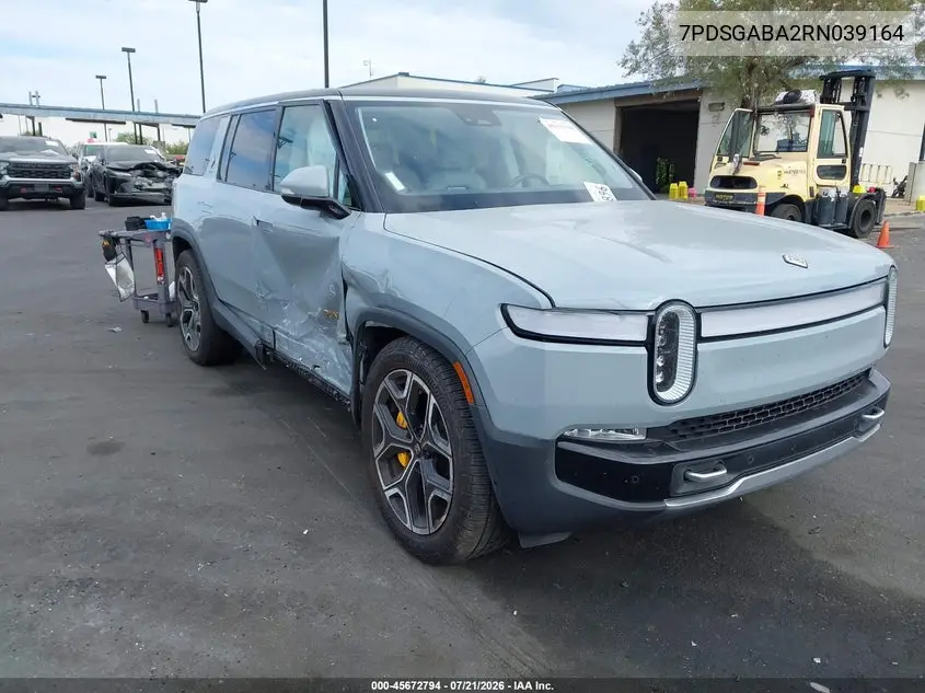 2024 Rivian R1S Adventure Quad Motor Large Pack VIN: 7PDSGABA2RN039164 Lot: 45672794
