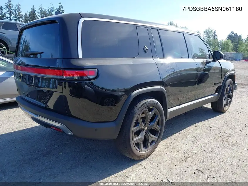 2025 Rivian R1S Adventure Dual Motor Large Pack/Adventure Dual Motor Max Pack VIN: 7PDSGBBA6SN061180 Lot: 45198054