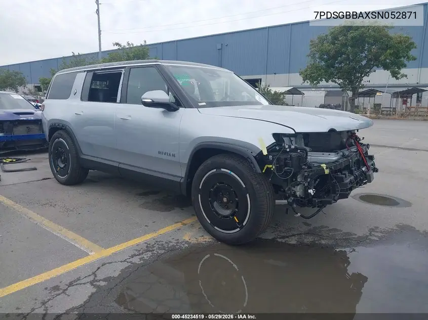 2025 Rivian R1S Adventure Dual Motor Large Pack/Adventure Dual Motor Max Pack VIN: 7PDSGBBAXSN052871 Lot: 45234519