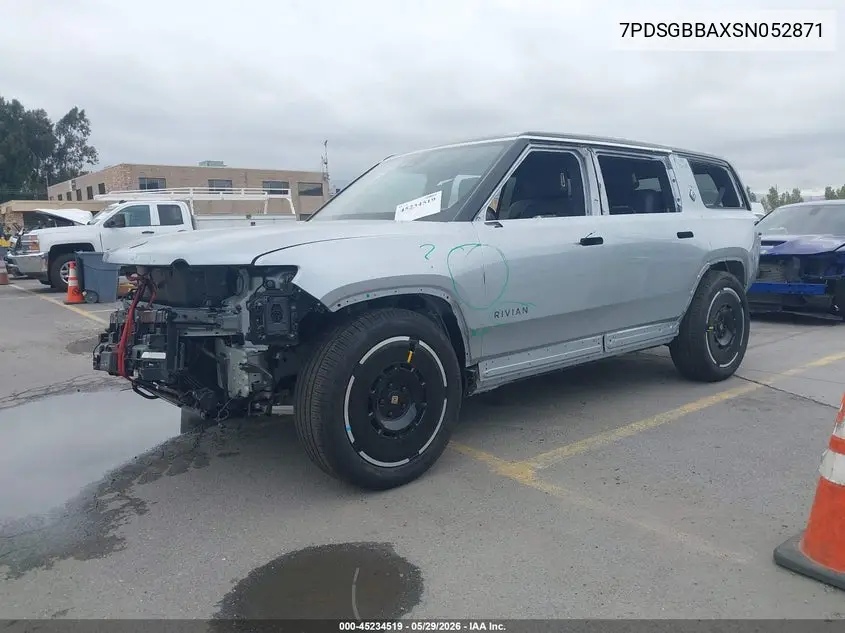 2025 Rivian R1S Adventure Dual Motor Large Pack/Adventure Dual Motor Max Pack VIN: 7PDSGBBAXSN052871 Lot: 45234519