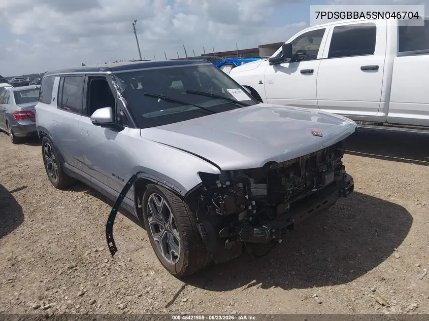 2025 Rivian R1S VIN: 7PDSGBBA5SN046704 Lot: 45421959