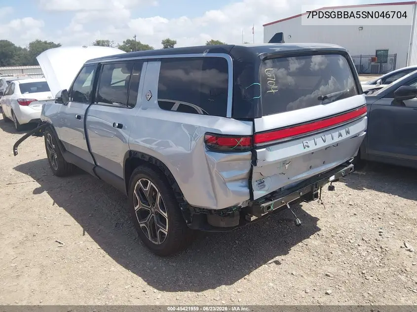 2025 Rivian R1S VIN: 7PDSGBBA5SN046704 Lot: 45421959