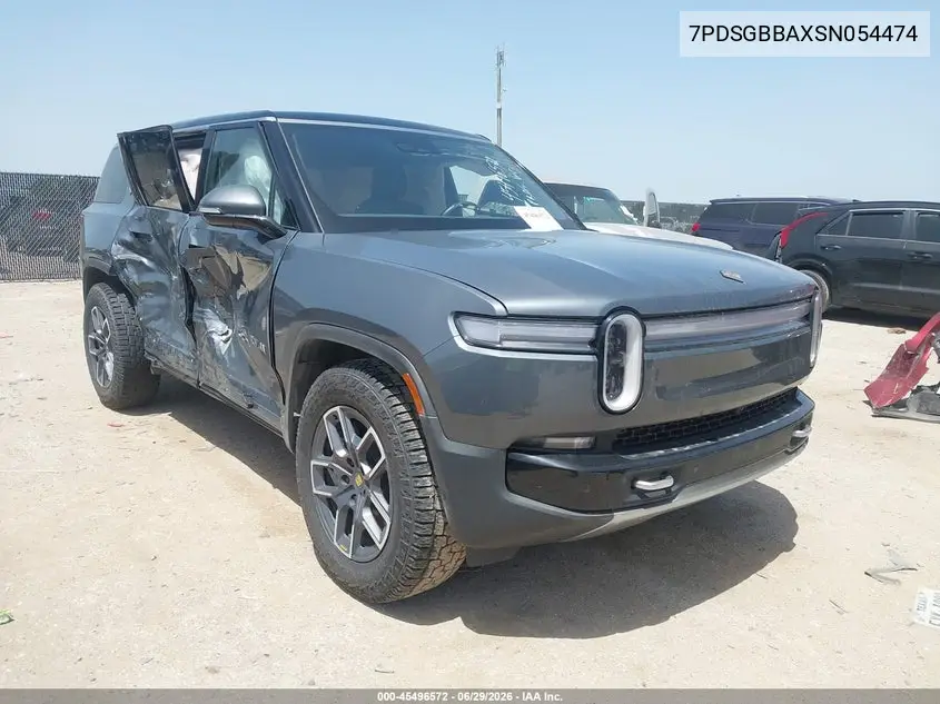 2025 Rivian R1S Adventure Dual Motor Large Pack/Adventure Dual Motor Max Pack VIN: 7PDSGBBAXSN054474 Lot: 45496572