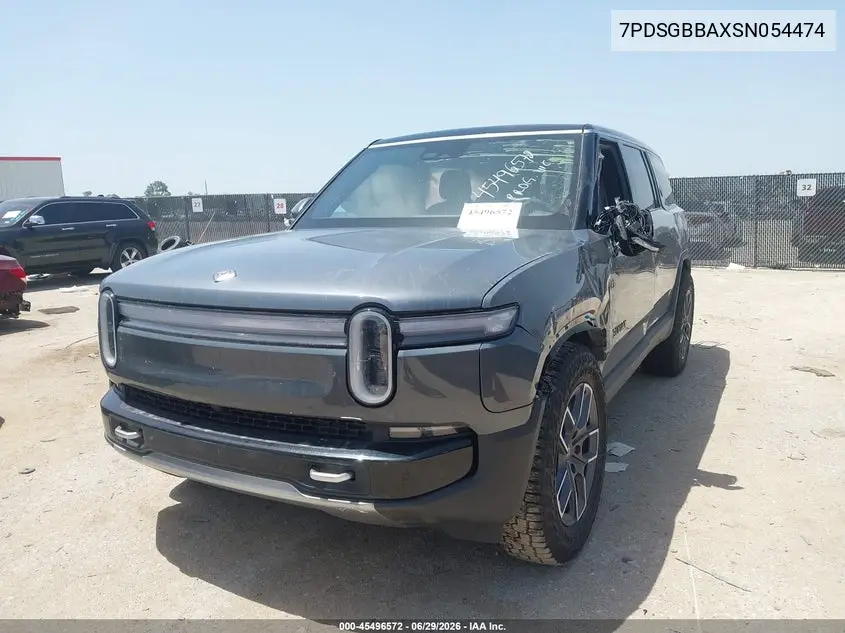 2025 Rivian R1S Adventure Dual Motor Large Pack/Adventure Dual Motor Max Pack VIN: 7PDSGBBAXSN054474 Lot: 45496572