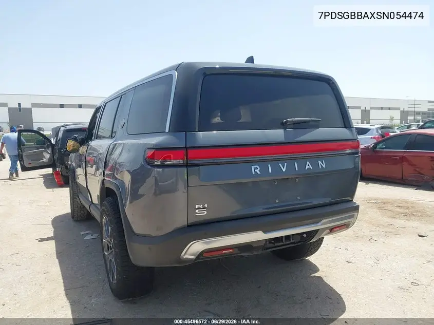 2025 Rivian R1S Adventure Dual Motor Large Pack/Adventure Dual Motor Max Pack VIN: 7PDSGBBAXSN054474 Lot: 45496572