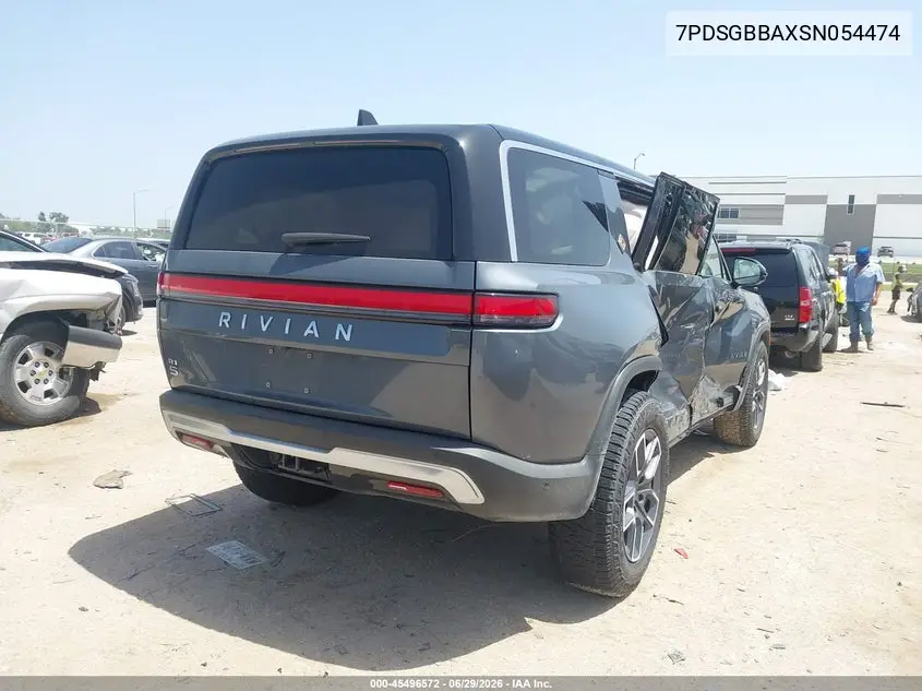 2025 Rivian R1S Adventure Dual Motor Large Pack/Adventure Dual Motor Max Pack VIN: 7PDSGBBAXSN054474 Lot: 45496572