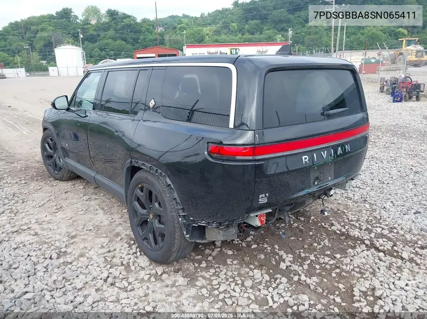 2025 Rivian R1S Adventure Dual Motor Large Pack/Adventure Dual Motor Max Pack VIN: 7PDSGBBA8SN065411 Lot: 45580790