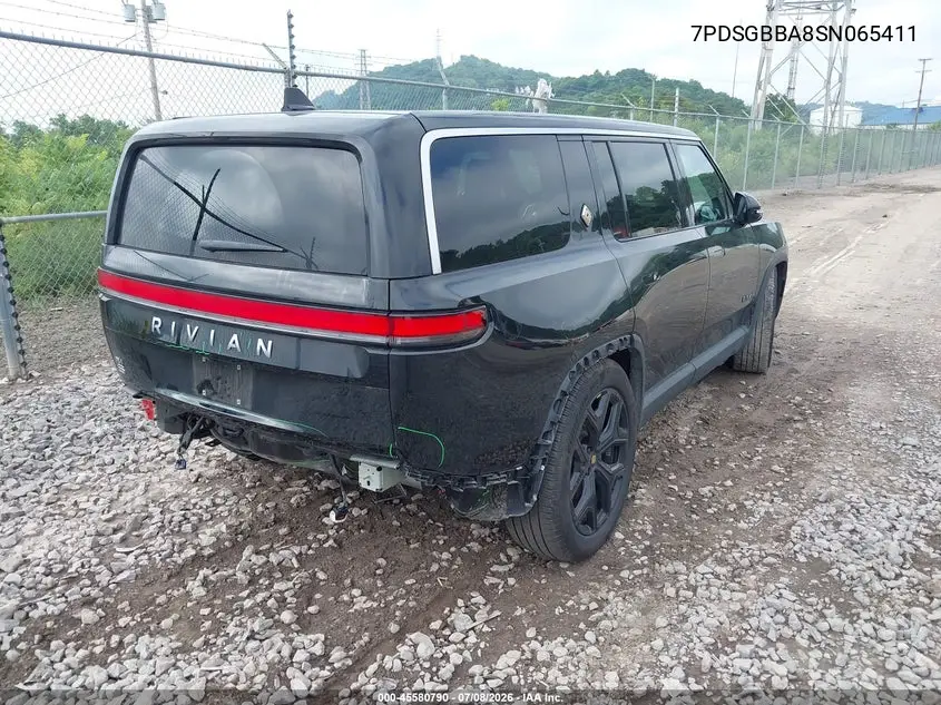 2025 Rivian R1S Adventure Dual Motor Large Pack/Adventure Dual Motor Max Pack VIN: 7PDSGBBA8SN065411 Lot: 45580790