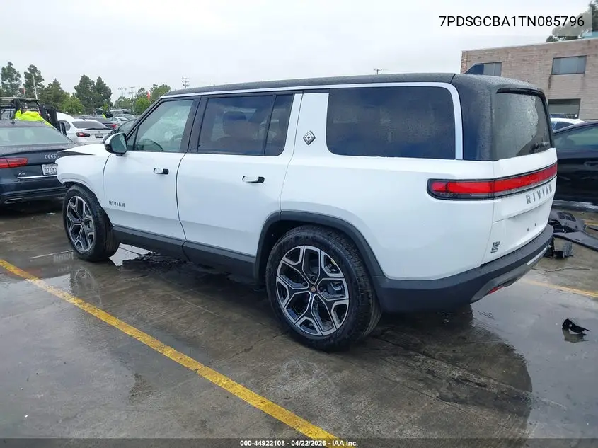 2026 Rivian R1S Dual Motor Max Pack/Performance Dual Motor Max Pack VIN: 7PDSGCBA1TN085796 Lot: 44922108