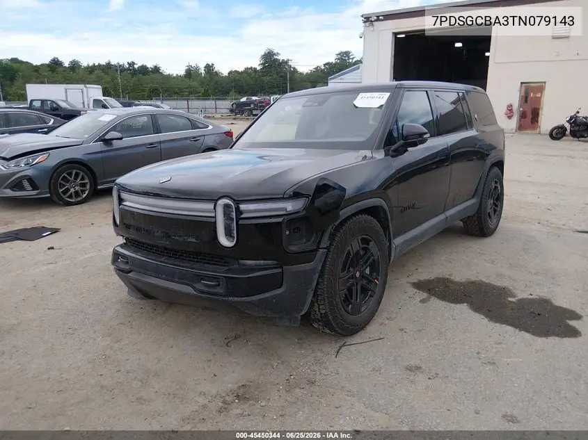 2026 Rivian R1S Dual Motor Max Pack/Performance Dual Motor Max Pack VIN: 7PDSGCBA3TN079143 Lot: 45450344