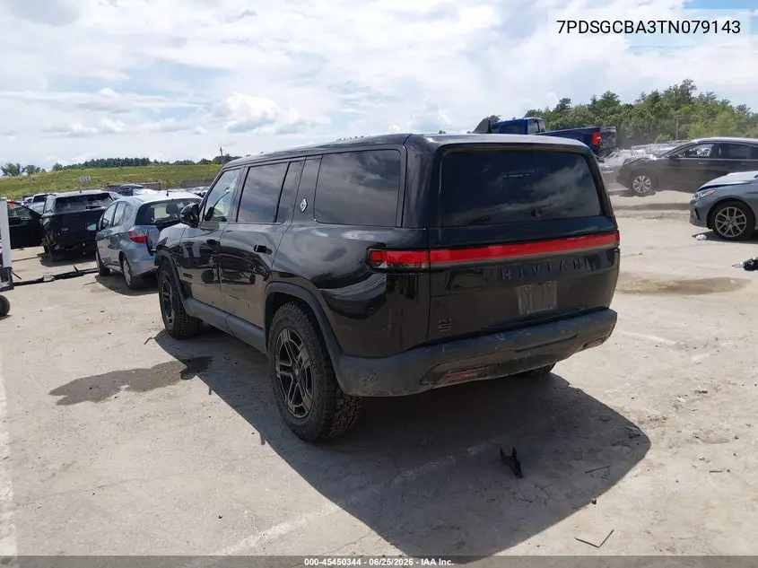 2026 Rivian R1S Dual Motor Max Pack/Performance Dual Motor Max Pack VIN: 7PDSGCBA3TN079143 Lot: 45450344