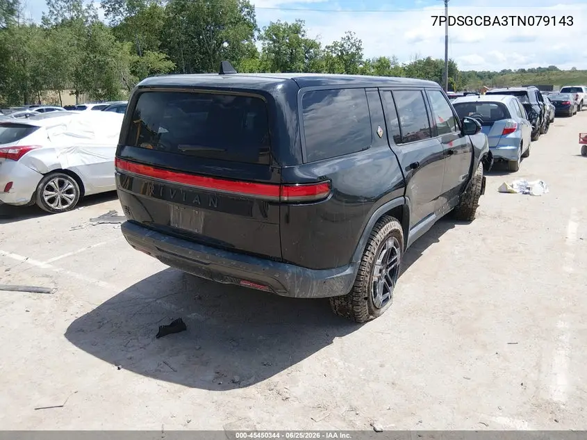2026 Rivian R1S Dual Motor Max Pack/Performance Dual Motor Max Pack VIN: 7PDSGCBA3TN079143 Lot: 45450344