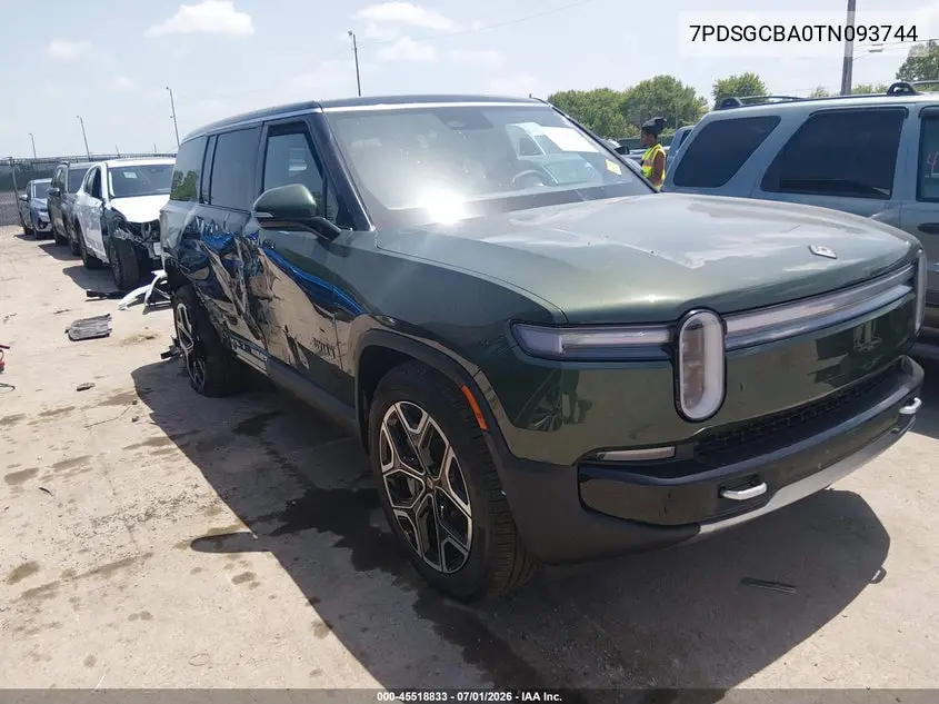 2026 Rivian R1S Dual Motor Max Pack/Performance Dual Motor Max Pack VIN: 7PDSGCBA0TN093744 Lot: 45518833