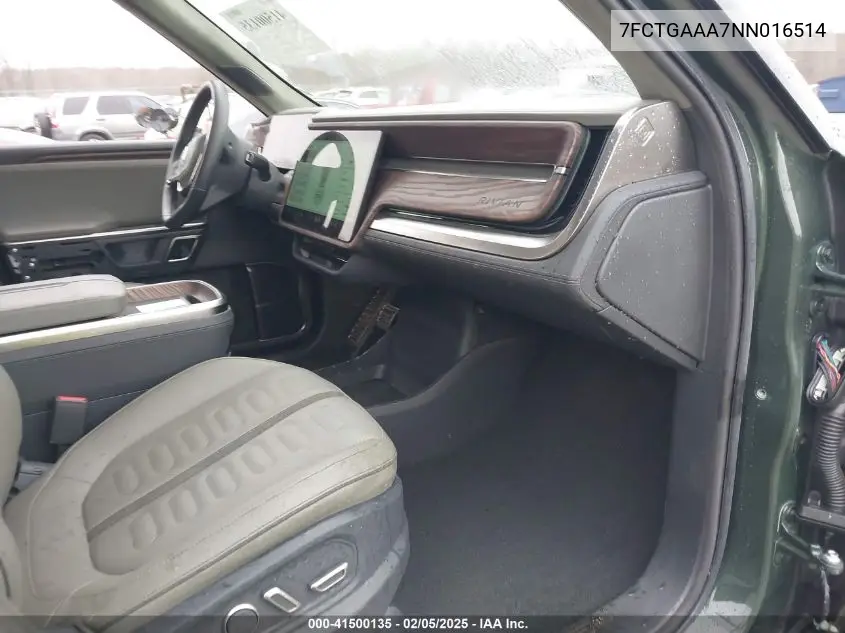 2022 Rivian R1T Adventure VIN: 7FCTGAAA7NN016514 Lot: 41500135