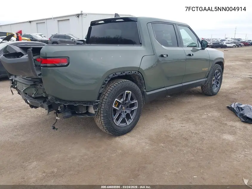 2022 Rivian R1T Launch Edition VIN: 7FCTGAAL5NN004914 Lot: 44688590