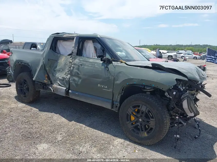 2022 Rivian R1T Launch Edition VIN: 7FCTGAAL5NN003097 Lot: 45102278