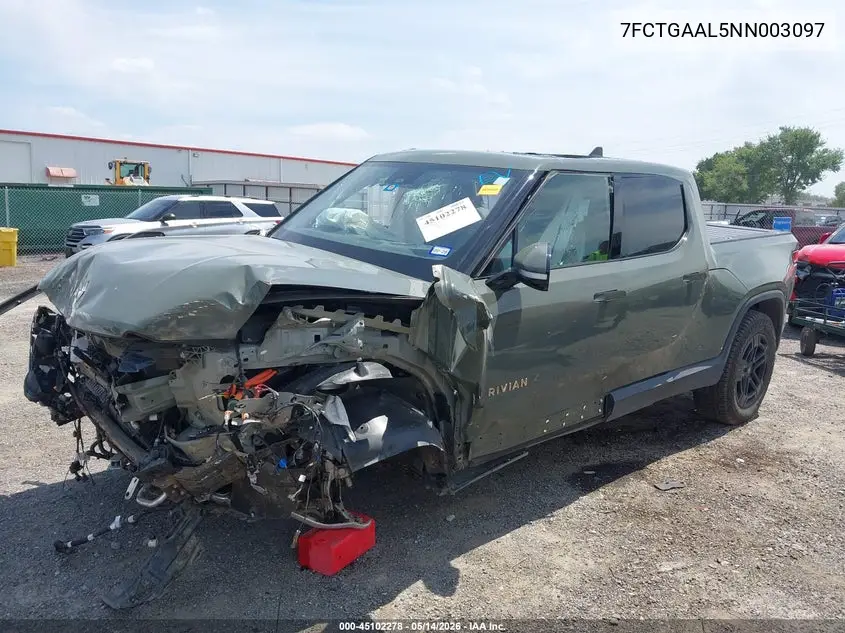 2022 Rivian R1T Launch Edition VIN: 7FCTGAAL5NN003097 Lot: 45102278
