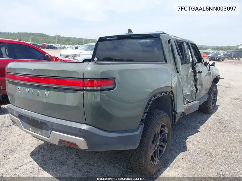 2022 Rivian R1T Launch Edition VIN: 7FCTGAAL5NN003097 Lot: 45102278