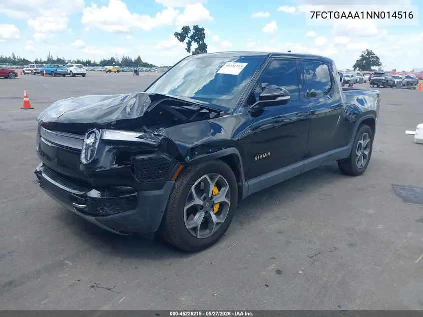 2022 Rivian R1T Adventure VIN: 7FCTGAAA1NN014516 Lot: 45226215