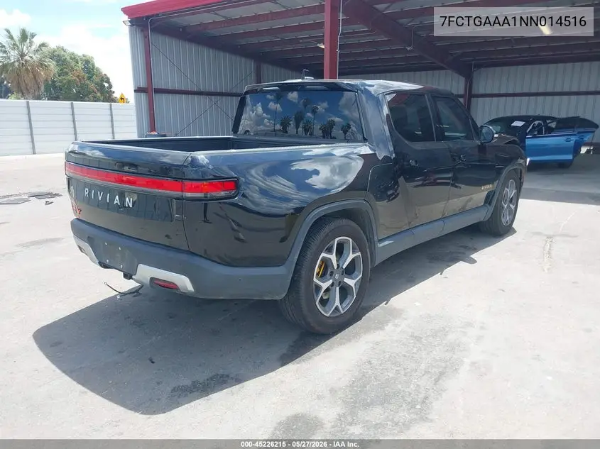 2022 Rivian R1T Adventure VIN: 7FCTGAAA1NN014516 Lot: 45226215