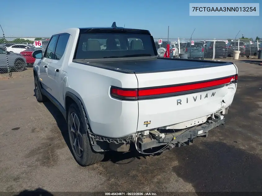 2022 Rivian R1T Adventure VIN: 7FCTGAAA3NN013254 Lot: 45424971