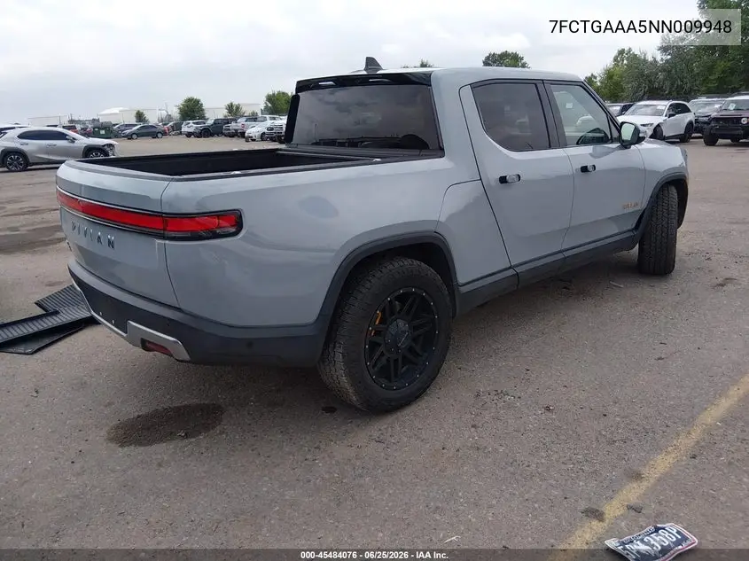 2022 Rivian R1T Adventure VIN: 7FCTGAAA5NN009948 Lot: 45484076
