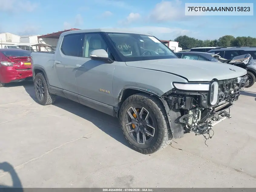 2022 Rivian R1T Adventure VIN: 7FCTGAAA4NN015823 Lot: 45548958
