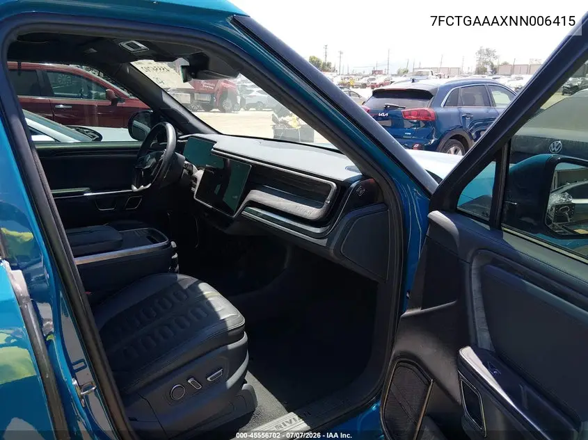 2022 Rivian R1T Adventure VIN: 7FCTGAAAXNN006415 Lot: 45556702