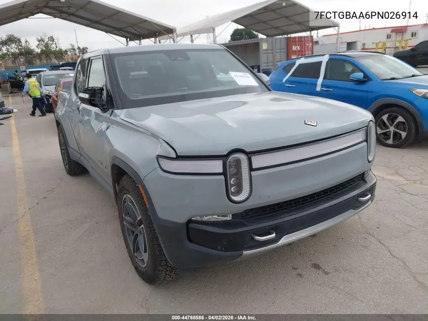 2023 Rivian R1T Adventure/Adventure Dual Motor Large Pack/Adventure Dual Motor Max Pack VIN: 7FCTGBAA6PN026914 Lot: 44768586