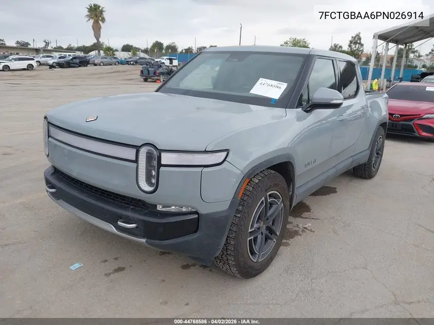 2023 Rivian R1T Adventure/Adventure Dual Motor Large Pack/Adventure Dual Motor Max Pack VIN: 7FCTGBAA6PN026914 Lot: 44768586