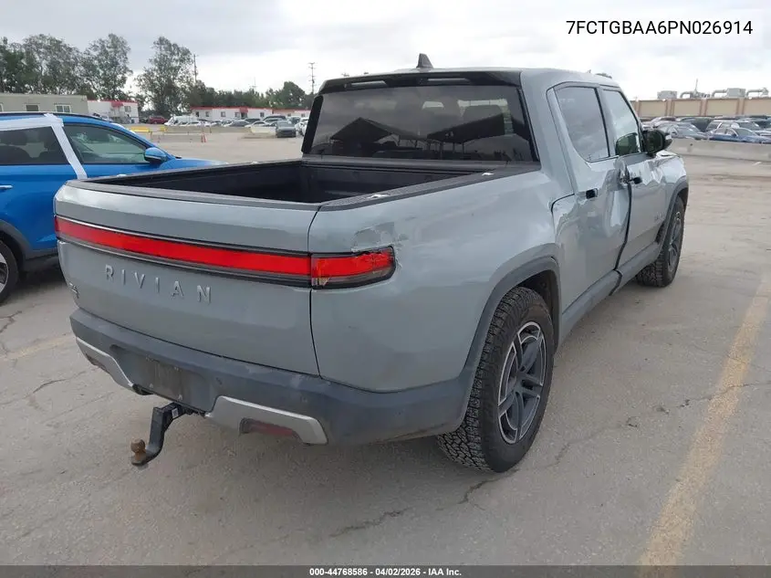 2023 Rivian R1T Adventure/Adventure Dual Motor Large Pack/Adventure Dual Motor Max Pack VIN: 7FCTGBAA6PN026914 Lot: 44768586