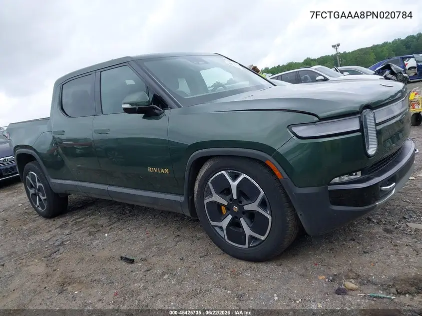 2023 Rivian R1T Adventure Quad Motor Large Pack VIN: 7FCTGAAA8PN020784 Lot: 45425735