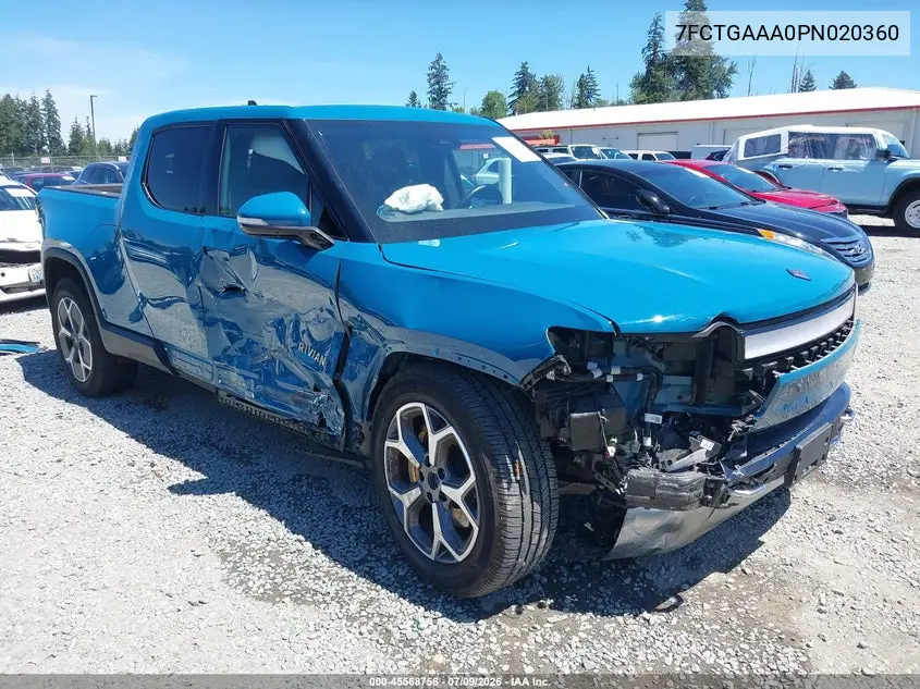 2023 Rivian R1T Adventure Quad Motor Large Pack VIN: 7FCTGAAA0PN020360 Lot: 45568756
