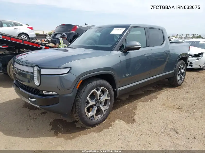 2024 Rivian R1T Adventure Dual Motor Large Pack/Adventure Dual Motor Perf Large Pack VIN: 7FCTGBAA1RN033675 Lot: 44828393