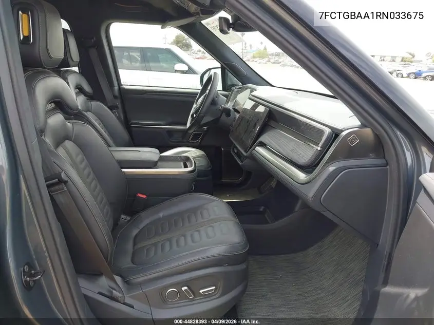 2024 Rivian R1T Adventure Dual Motor Large Pack/Adventure Dual Motor Perf Large Pack VIN: 7FCTGBAA1RN033675 Lot: 44828393