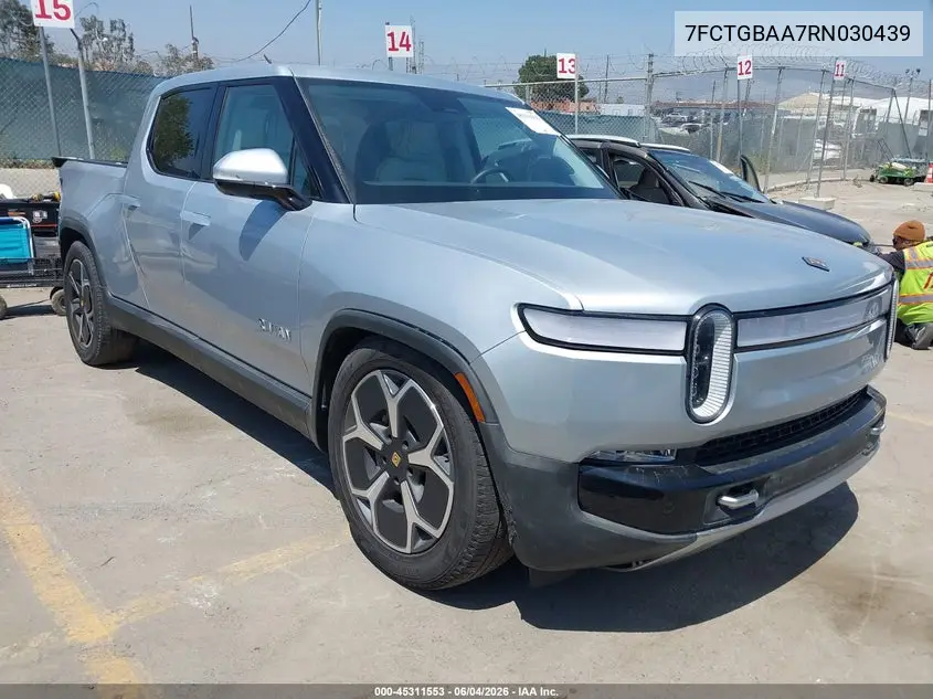2024 Rivian R1T Adventure Dual Motor Large Pack/Adventure Dual Motor Perf Large Pack VIN: 7FCTGBAA7RN030439 Lot: 45311553