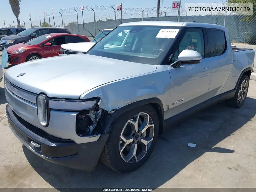 2024 Rivian R1T Adventure Dual Motor Large Pack/Adventure Dual Motor Perf Large Pack VIN: 7FCTGBAA7RN030439 Lot: 45311553