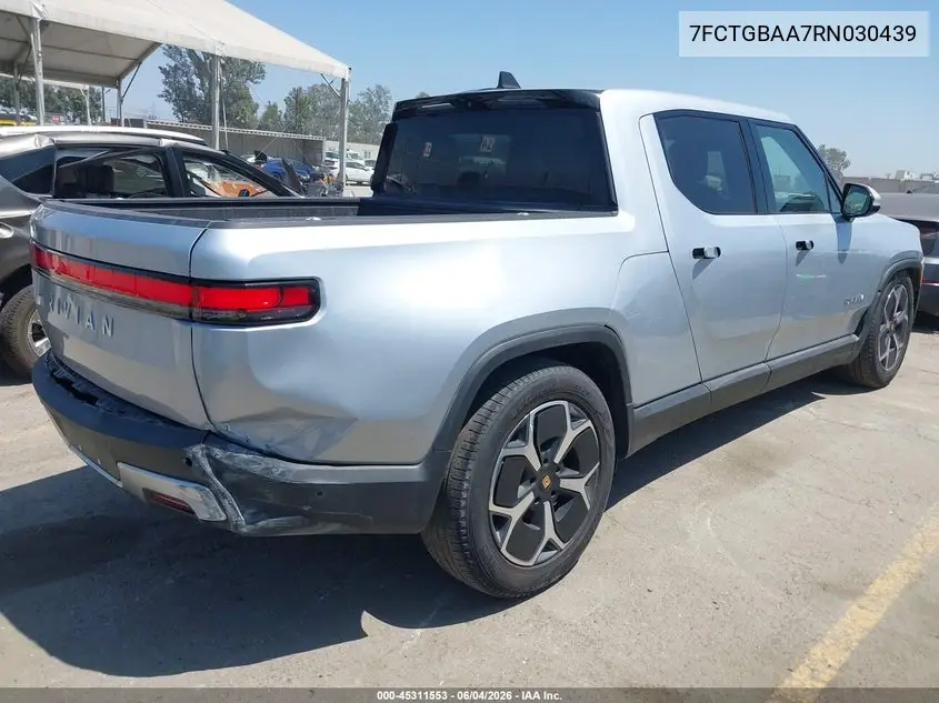 2024 Rivian R1T Adventure Dual Motor Large Pack/Adventure Dual Motor Perf Large Pack VIN: 7FCTGBAA7RN030439 Lot: 45311553