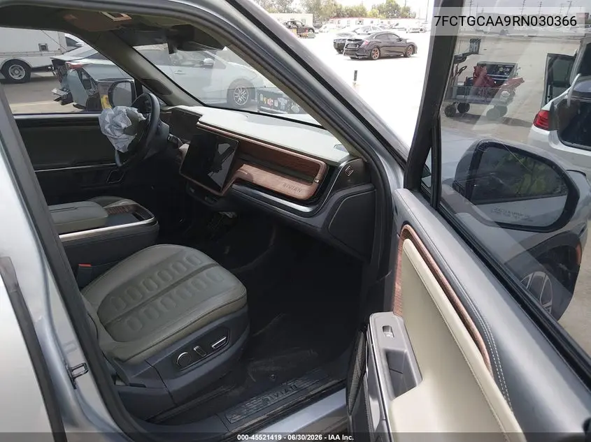 2024 Rivian R1T Adventure Dual Motor Max Pack/Adventure Dual Motor Perf Max Pack VIN: 7FCTGCAA9RN030366 Lot: 45521419