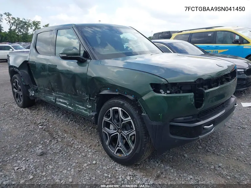 2025 Rivian R1T Adventure Dual Motor Large Pack/Adventure Dual Motor Max Pack VIN: 7FCTGBAA9SN041450 Lot: 45581097