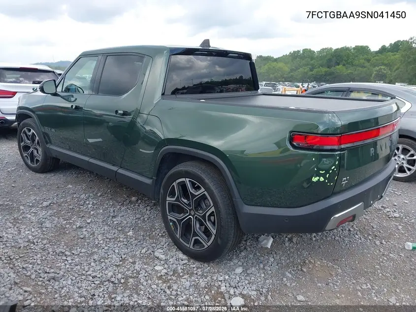 2025 Rivian R1T Adventure Dual Motor Large Pack/Adventure Dual Motor Max Pack VIN: 7FCTGBAA9SN041450 Lot: 45581097