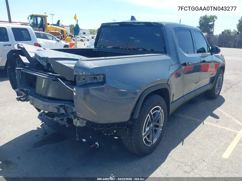 2026 Rivian R1T Dual Motor Standard Pack VIN: 7FCTGGAA0TN043277 Lot: 44931987