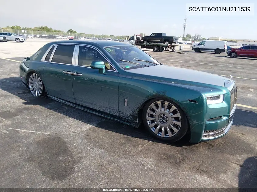 2022 Rolls-Royce Phantom VIN: SCATT6C01NU211539 Lot: 45404028