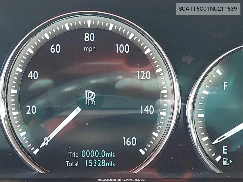 2022 Rolls-Royce Phantom VIN: SCATT6C01NU211539 Lot: 45404028