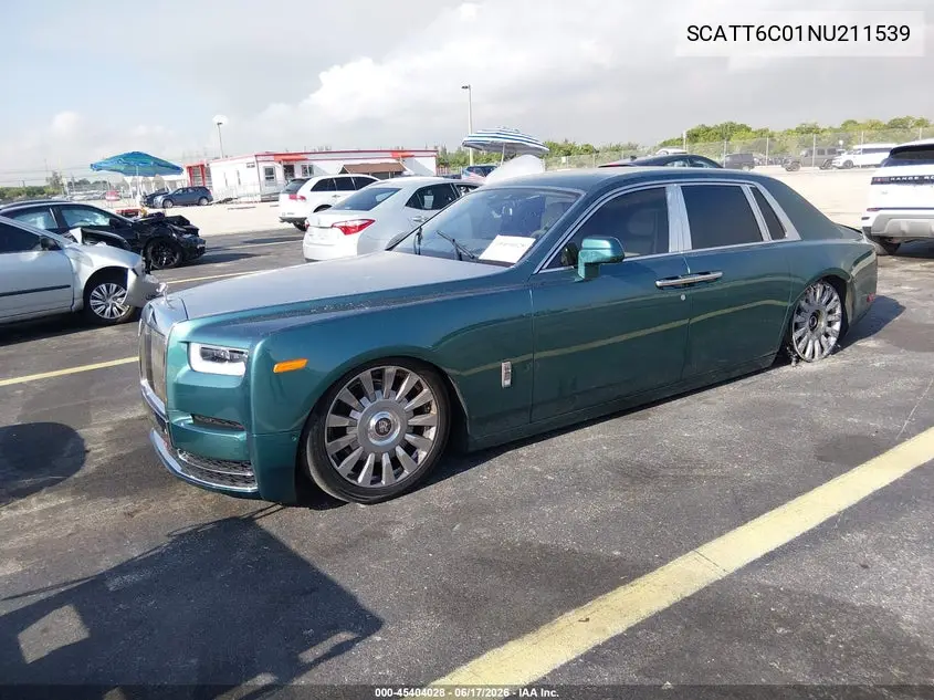 2022 Rolls-Royce Phantom VIN: SCATT6C01NU211539 Lot: 45404028