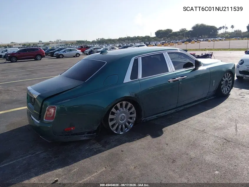 2022 Rolls-Royce Phantom VIN: SCATT6C01NU211539 Lot: 45404028