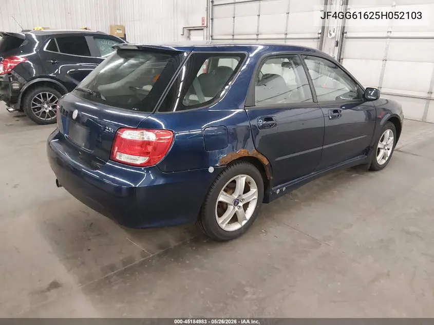 2005 Saab 9-2X Linear VIN: JF4GG61625H052103 Lot: 45184983