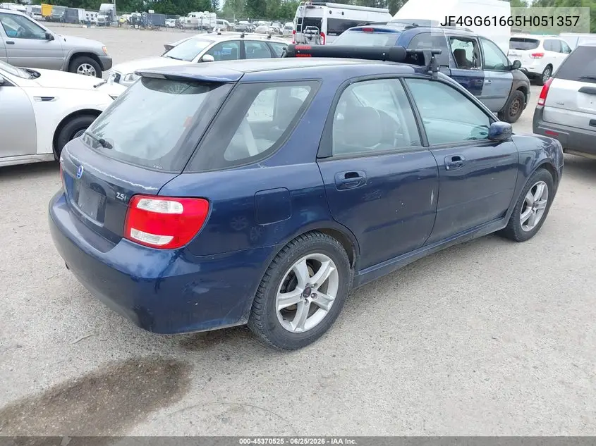 2005 Saab 9-2X Linear VIN: JF4GG61665H051357 Lot: 45370525