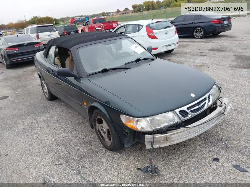 1999 Saab 9-3 VIN: YS3DD78N2X7061696 Lot: 43544196